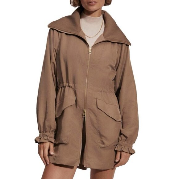 Varley Alison Jacket Taupe Stone Size Medium NWOT - Picture 3 of 13